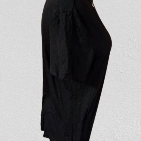 Choker V Neck T-shirt with Metal Eyelets  4237  NWT Boutique - Picture 7 of 11